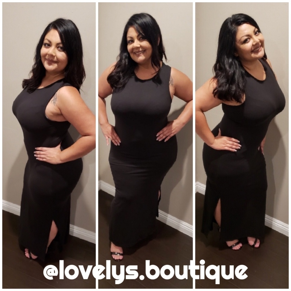 SALE $10 Black Maxi dress with slit on both sides